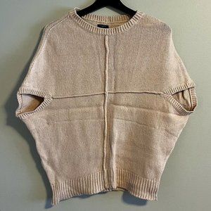 Ann Taylor Merino Wool Blush Pink Round Neck Sweater Vest, Size XS